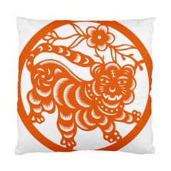 Chinese Zodiac Signs Tiger Star Orangehoroscope Standard Cushion Case (two Sides) by Mariart