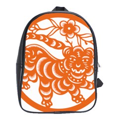 Chinese Zodiac Signs Tiger Star Orangehoroscope School Bags(large) 