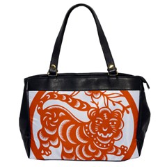 Chinese Zodiac Signs Tiger Star Orangehoroscope Office Handbags by Mariart