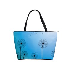 Flower Back Blue Green Sun Fly Shoulder Handbags