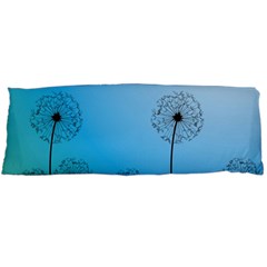 Flower Back Blue Green Sun Fly Body Pillow Case (dakimakura)