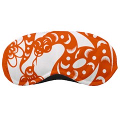 Chinese Zodiac Horoscope Snake Star Orange Sleeping Masks by Mariart