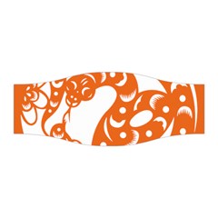 Chinese Zodiac Horoscope Snake Star Orange Stretchable Headband by Mariart