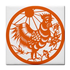 Chinese Zodiac Horoscope Zhen Icon Star Orangechicken Tile Coasters