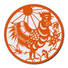 Chinese Zodiac Horoscope Zhen Icon Star Orangechicken Round Mousepads