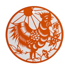 Chinese Zodiac Horoscope Zhen Icon Star Orangechicken Ornament (round)
