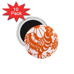 Chinese Zodiac Horoscope Zhen Icon Star Orangechicken 1 75  Magnets (10 Pack)  by Mariart