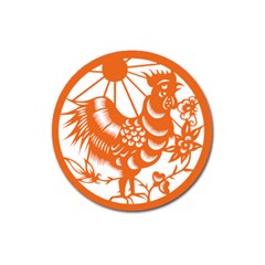 Chinese Zodiac Horoscope Zhen Icon Star Orangechicken Magnet 3  (Round)