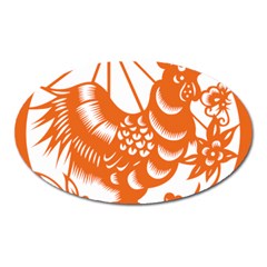 Chinese Zodiac Horoscope Zhen Icon Star Orangechicken Oval Magnet