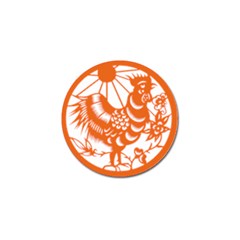 Chinese Zodiac Horoscope Zhen Icon Star Orangechicken Golf Ball Marker (4 Pack)
