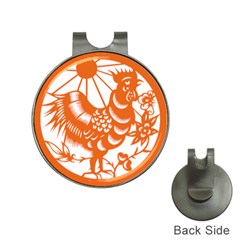 Chinese Zodiac Horoscope Zhen Icon Star Orangechicken Hat Clips with Golf Markers