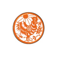 Chinese Zodiac Horoscope Zhen Icon Star Orangechicken Hat Clip Ball Marker (10 Pack) by Mariart