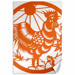 Chinese Zodiac Horoscope Zhen Icon Star Orangechicken Canvas 24  X 36  by Mariart