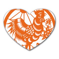 Chinese Zodiac Horoscope Zhen Icon Star Orangechicken Heart Mousepads