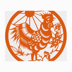 Chinese Zodiac Horoscope Zhen Icon Star Orangechicken Small Glasses Cloth (2-side) by Mariart