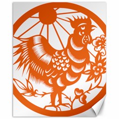 Chinese Zodiac Horoscope Zhen Icon Star Orangechicken Canvas 11  x 14  