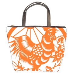 Chinese Zodiac Horoscope Zhen Icon Star Orangechicken Bucket Bags by Mariart