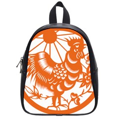 Chinese Zodiac Horoscope Zhen Icon Star Orangechicken School Bags (small)  by Mariart