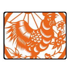 Chinese Zodiac Horoscope Zhen Icon Star Orangechicken Fleece Blanket (Small)