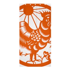 Chinese Zodiac Horoscope Zhen Icon Star Orangechicken Shower Curtain 36  x 72  (Stall) 