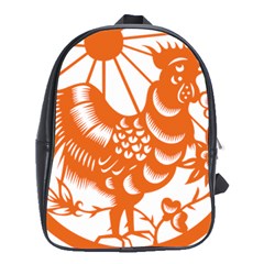 Chinese Zodiac Horoscope Zhen Icon Star Orangechicken School Bags (XL) 