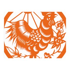 Chinese Zodiac Horoscope Zhen Icon Star Orangechicken Double Sided Flano Blanket (Mini) 