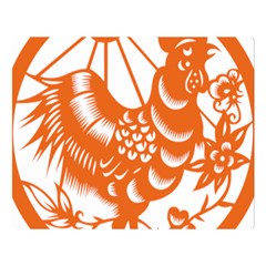 Chinese Zodiac Horoscope Zhen Icon Star Orangechicken Double Sided Flano Blanket (Large) 