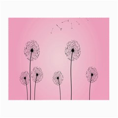 Flower Back Pink Sun Fly Small Glasses Cloth (2-side) by Mariart