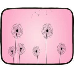Flower Back Pink Sun Fly Fleece Blanket (mini) by Mariart