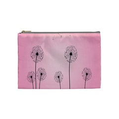 Flower Back Pink Sun Fly Cosmetic Bag (medium)  by Mariart