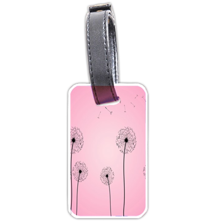 Flower Back Pink Sun Fly Luggage Tags (One Side) 