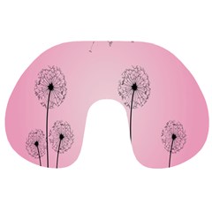 Flower Back Pink Sun Fly Travel Neck Pillows by Mariart