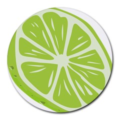 Gerald Lime Green Round Mousepads