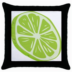 Gerald Lime Green Throw Pillow Case (Black)