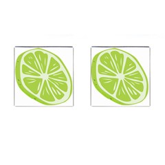 Gerald Lime Green Cufflinks (Square)