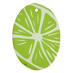 Gerald Lime Green Oval Ornament (Two Sides) Front