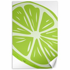 Gerald Lime Green Canvas 24  X 36  by Mariart