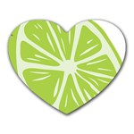 Gerald Lime Green Heart Mousepads Front