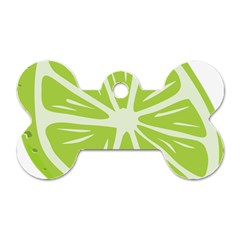 Gerald Lime Green Dog Tag Bone (one Side) by Mariart