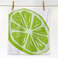 Gerald Lime Green Face Towel by Mariart