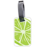 Gerald Lime Green Luggage Tags (Two Sides) Back