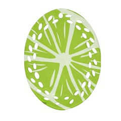 Gerald Lime Green Ornament (Oval Filigree)