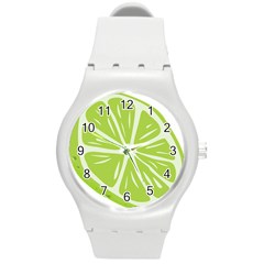 Gerald Lime Green Round Plastic Sport Watch (m) by Mariart