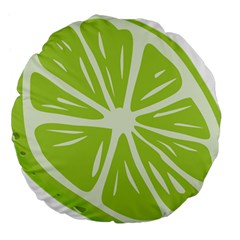 Gerald Lime Green Large 18  Premium Round Cushions
