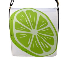 Gerald Lime Green Flap Messenger Bag (L) 
