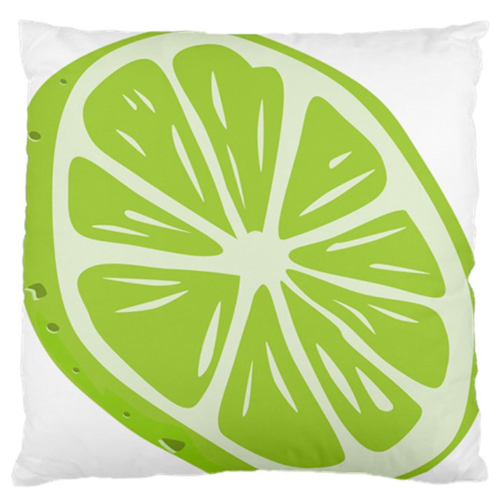 Gerald Lime Green Large Flano Cushion Case (One Side)