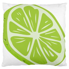 Gerald Lime Green Large Flano Cushion Case (Two Sides)