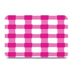 Hot Pink Brush Stroke Plaid Tech White Plate Mats 18 x12  Plate Mat