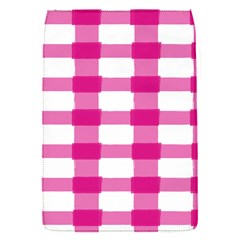 Hot Pink Brush Stroke Plaid Tech White Flap Covers (s)  by Mariart