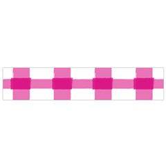 Hot Pink Brush Stroke Plaid Tech White Flano Scarf (small) by Mariart